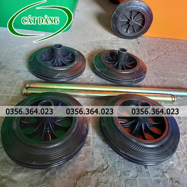 Chốt và bánh xe của thùng rác 120L và 240L