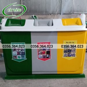 Thùng phân loại rác vô cơ, hữu cơ và tái chế