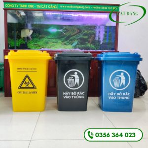 Thùng rác nhựa 60 lít – Xanh lá