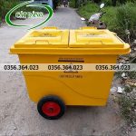 Thùng rác 660l 3 bánh đúc