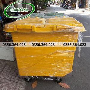 Xe đẩy rác 660l dành cho bệnh viện