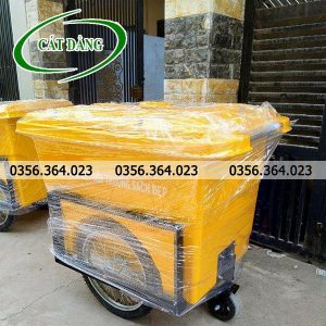 Thùng rác 660l vàng