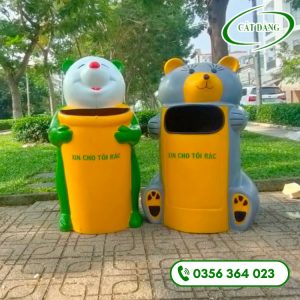Thùng rác hình con gấu