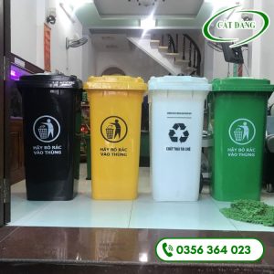 Thùng rác y tế 120 lít theo tiêu chuẩn