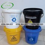 Mẫu xô y tế trên xe tiêm 10 lít