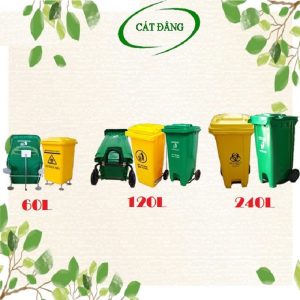 Thùng rác công cộng có đạp chân
