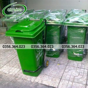 Thùng rác nhựa composite 120L đạp chân