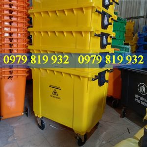 Xe đẩy rác 1100l