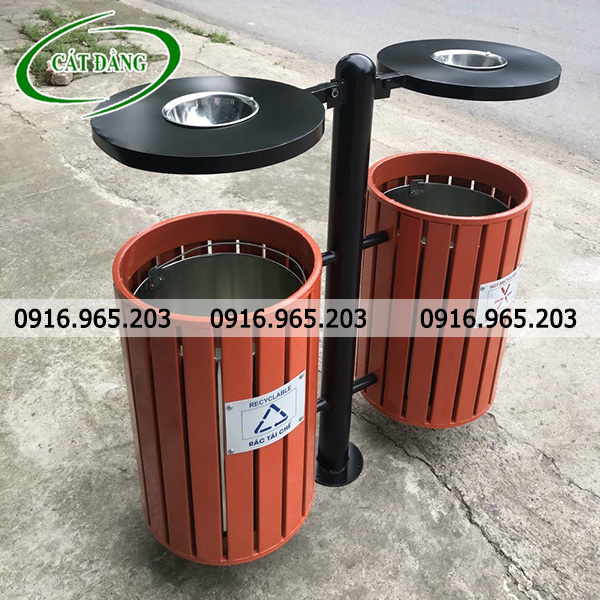 Thùng rác treo đôi