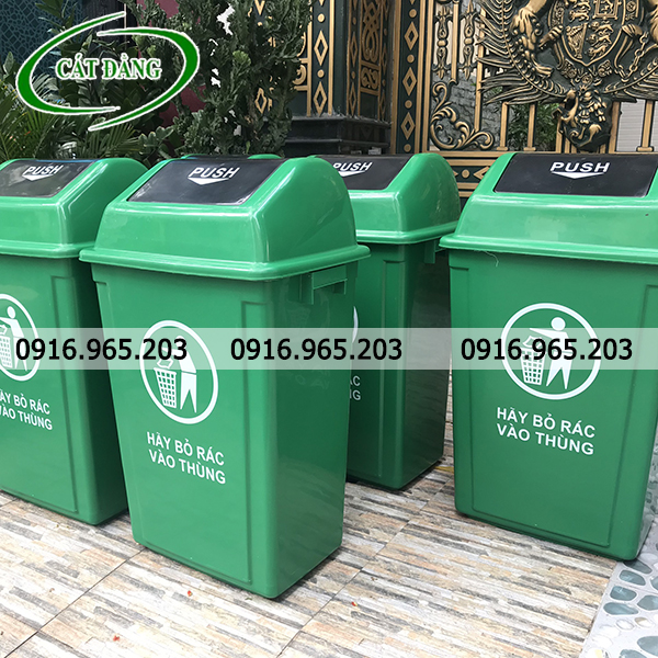 Thùng rác nắp lật 60L