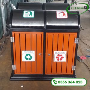 Thùng rác đô thị hai ngăn