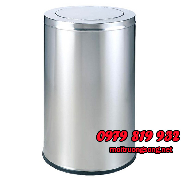 Thùng rác Inox nắp lật - Thùng rác phong cách và thiết thực