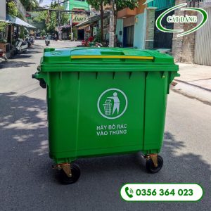 THÙNG RÁC 660L HDPE