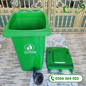 Thùng rác công cộng 240l nắp kín