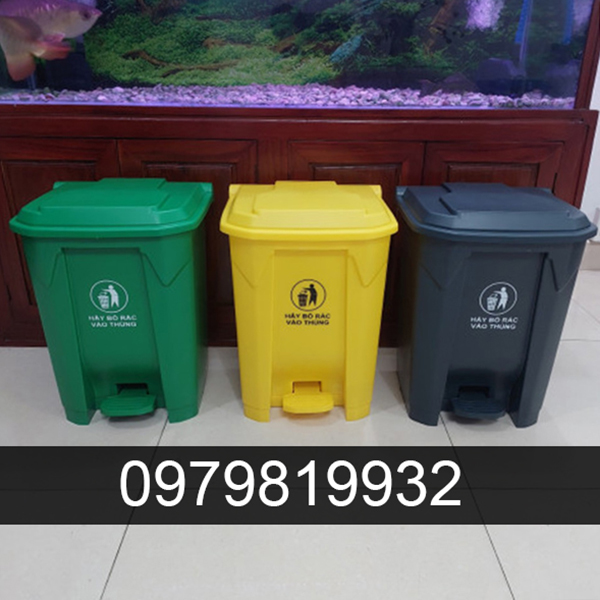 thùng rác nhựa 30L 3 màu sắc