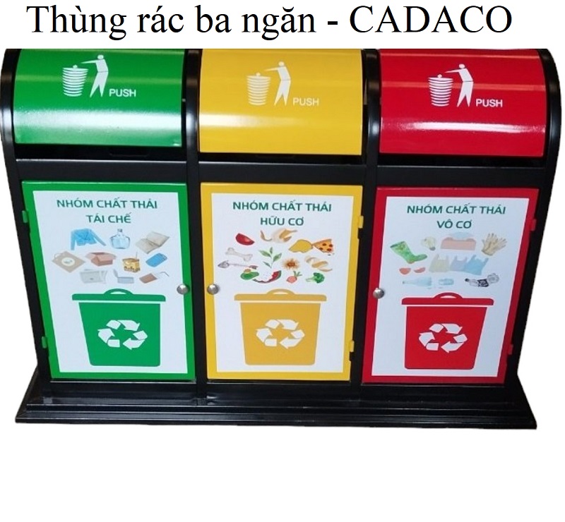 Thùng rác 3 ngăn 