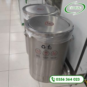 Thùng rác inox nắp xoay