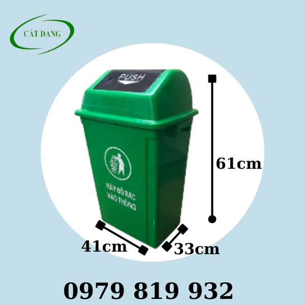 Thùng rác nhựa nắp lật