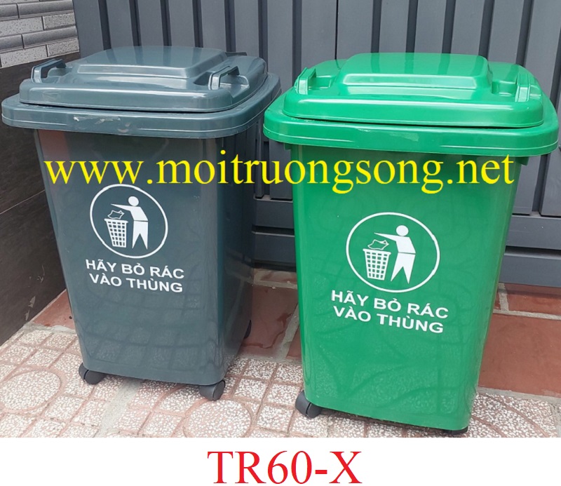 Thùng rác nắp kín 60 lit