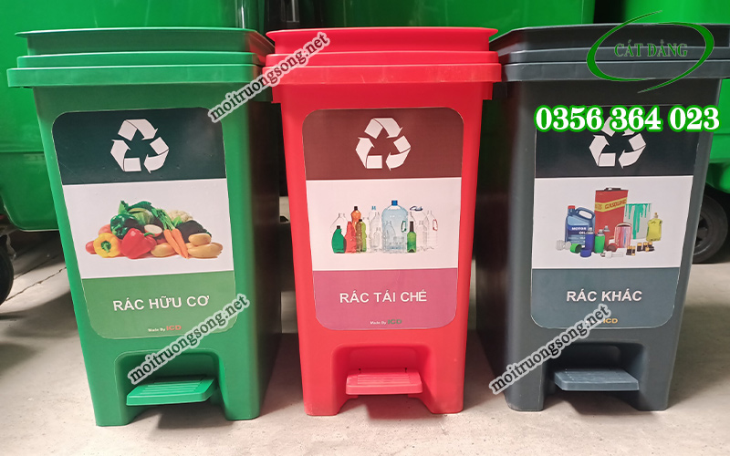 thùng rác màu đỏ có ý nghĩa gì
