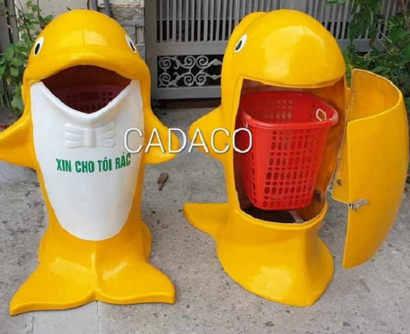 Thùng rác con thú 