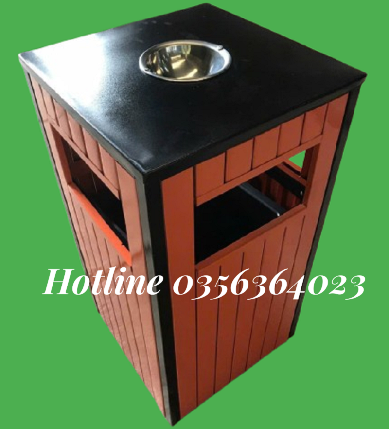 Thùng rác gạt tàn vuông