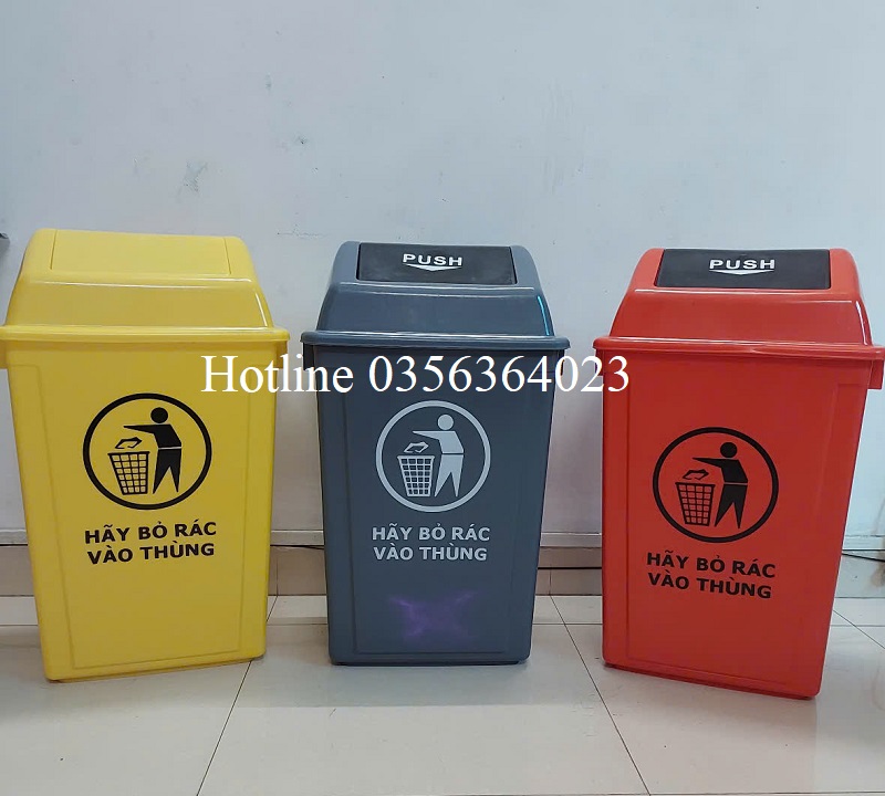 Thùng rác nắp lật 40 lit