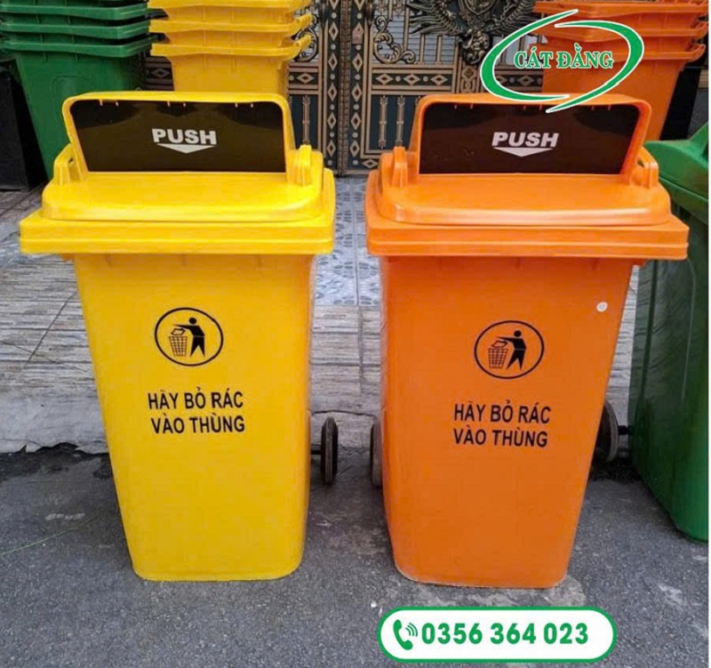 Thùng rác nắp lật 240 lit 