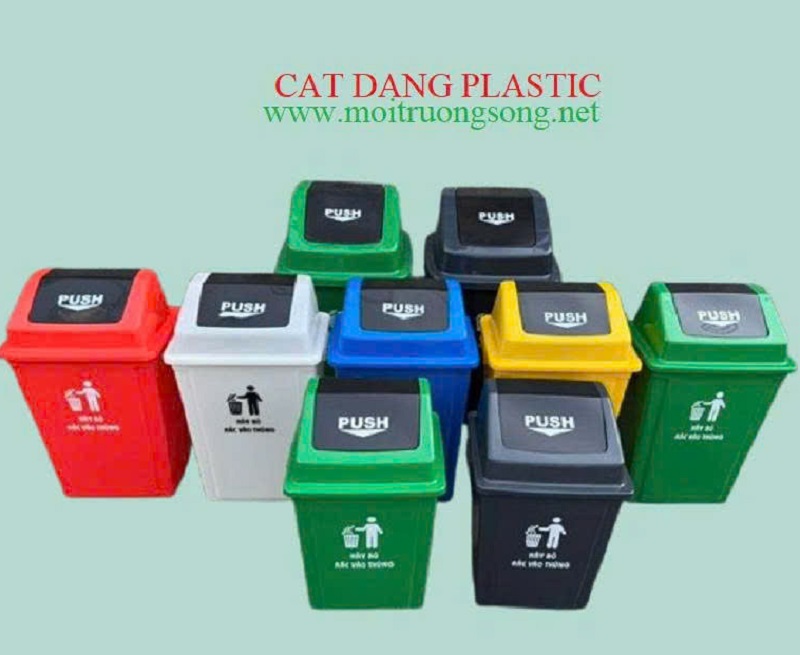 Thùng rác nắp lật 40 lit
