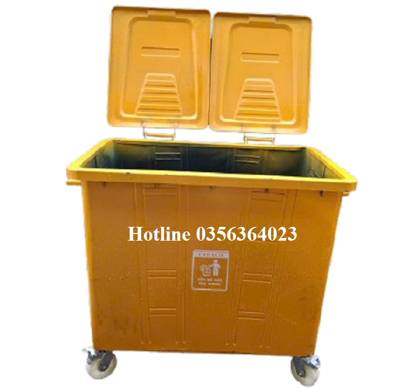 Xe thu gom rác thép 660 lit
