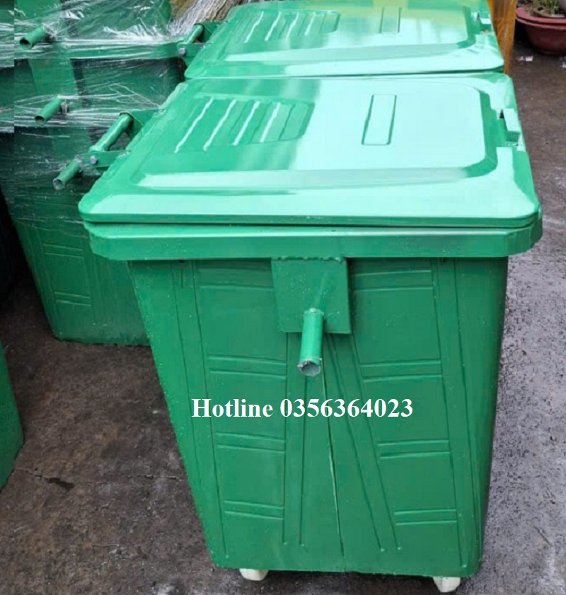 Xe rác 660 lit bằng thép