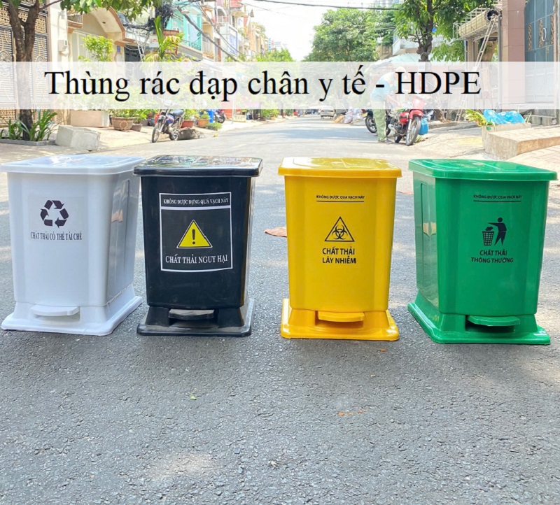 Thùng rác y tế đạp chân 