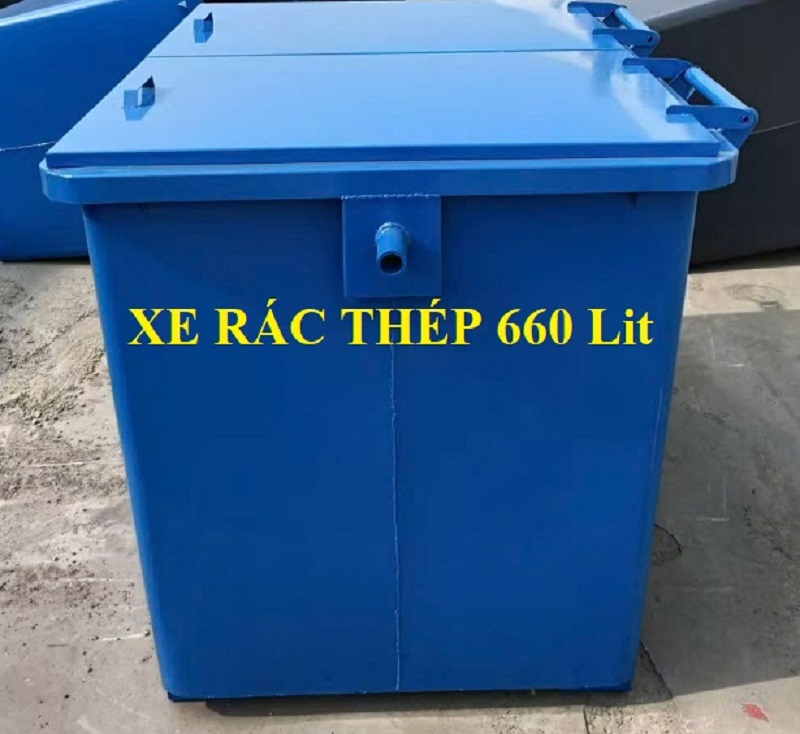 Xe đẩy rác bằng thép