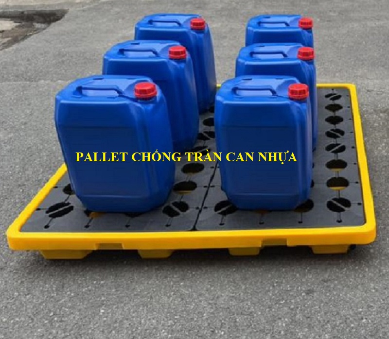 Pallet chống tràn can nhựa