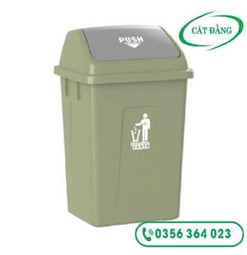 Thùng rác nắp lật vuông lớn