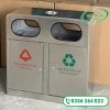 Thùng rác ngoài trời INOX 2 ngăn