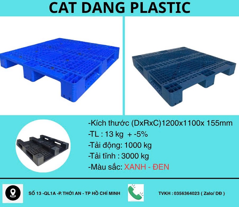 Pallet kê hàng cao 15 cm